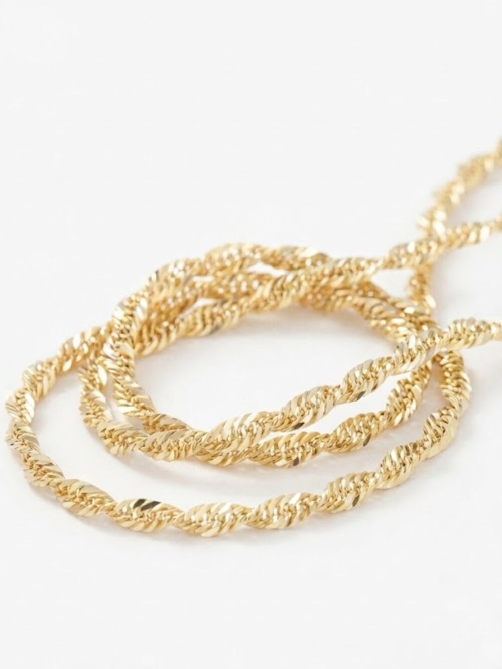 18K Gold Necklace for Women, Wavy Chain Necklace, Elegant Minimalist Jewe